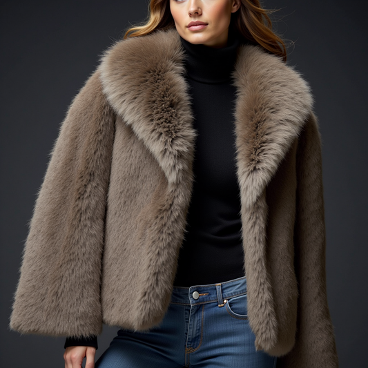 Fluffy Faux Fur Coat